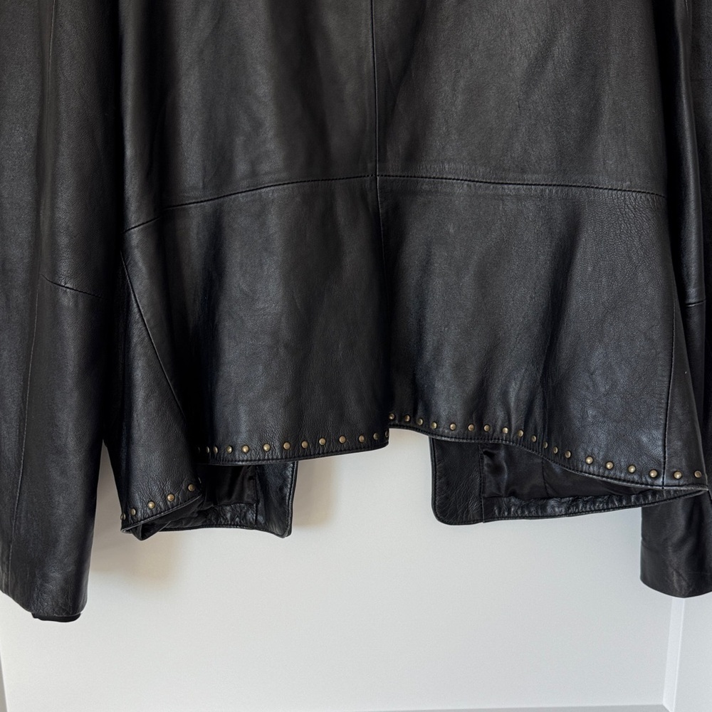 Black Lamb’s Leather Blazer with Studs - Picture 8 of 16